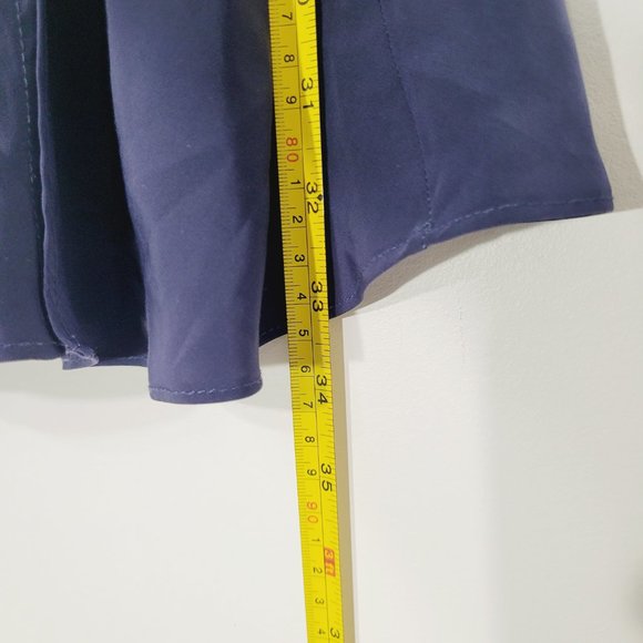 Unmentionables Nightgown Chemise Lingerie Navy Blue Satiny Classy Sexy Elegant - Picture 8 of 10